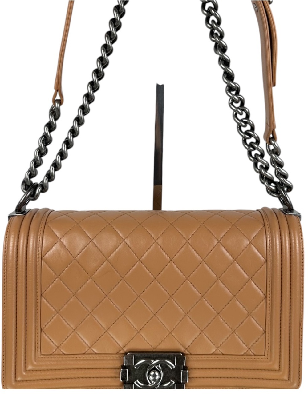 Chanel Boy Bag Lambskin – Ruthenium Hardware